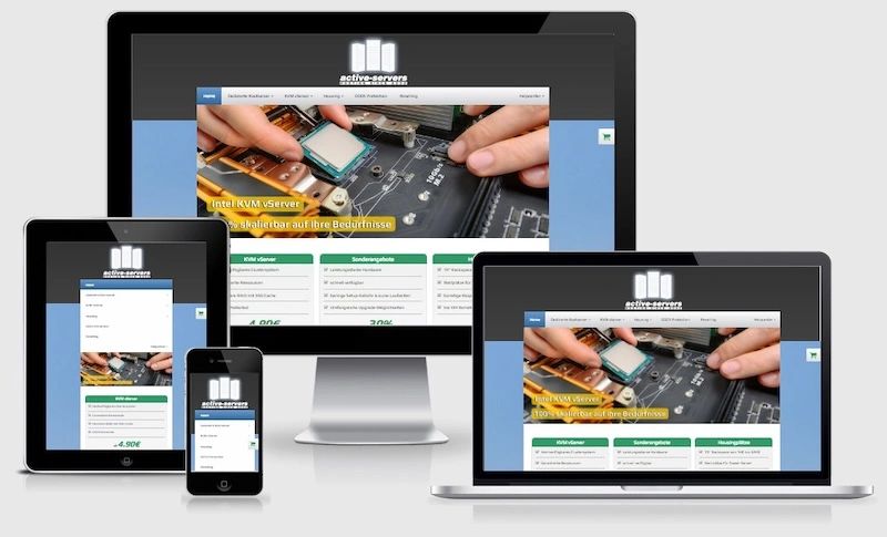 Website von active 1 GmbH
