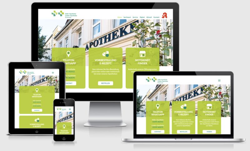 Website von Adler Apotheke & Linden Apotheke in Pritzwalk