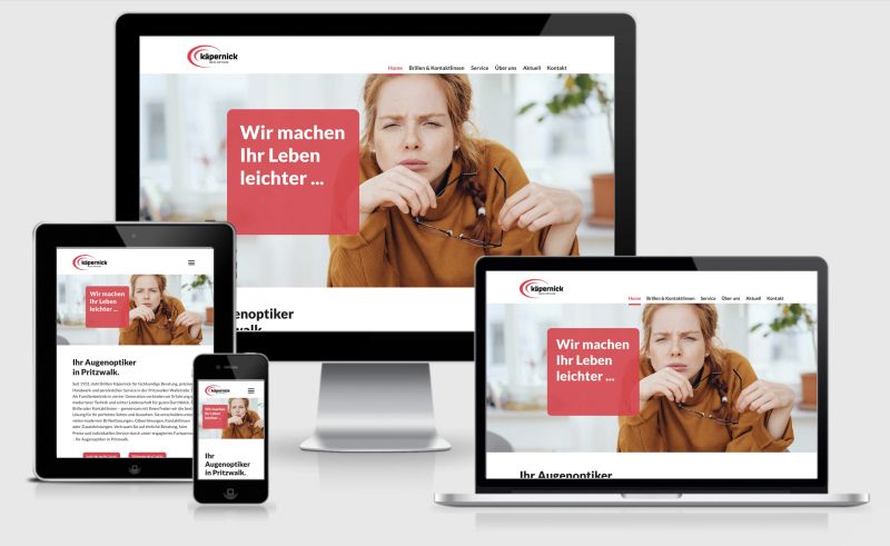 Website von Brillen Käpernick - Augenoptiker Fachgeschäft