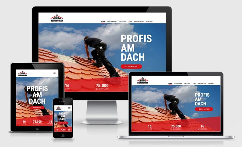 Website von Lublow Bedachungen