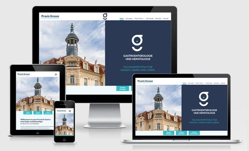 Website von Praxis für Gastroenterologie & Hepatologie Grosse