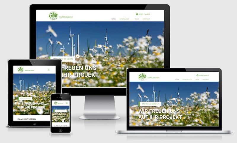 Website von GMT-Plan GmbH