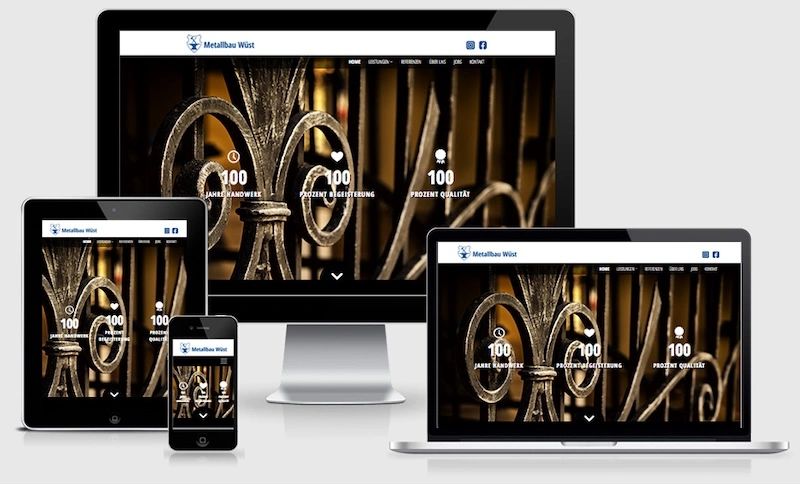 Website von Metallbau Wüst