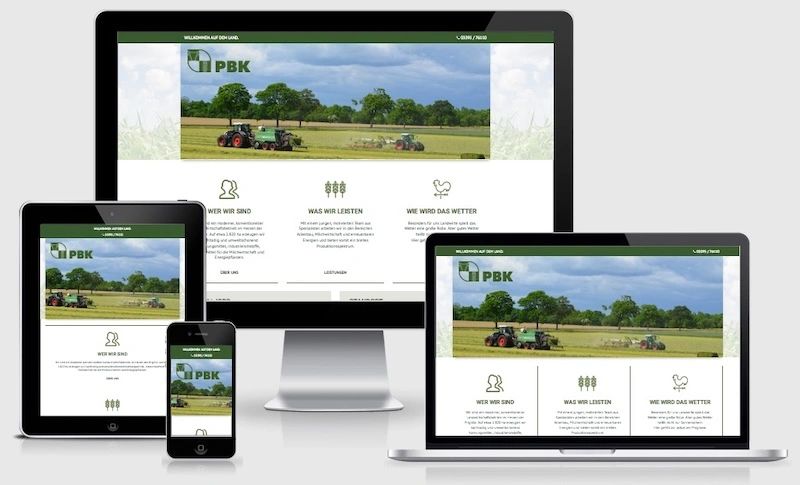 Website von PBK Unternehmensverbund Pritzwalk