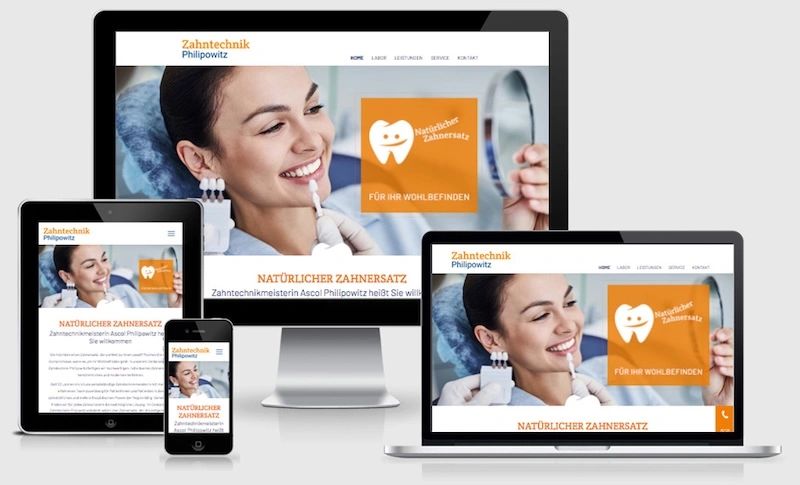 Website von Zahntechnik Philipowitz