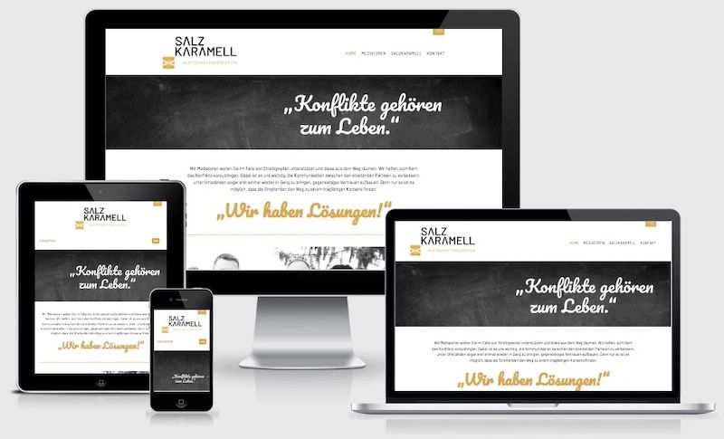 Website von Salzkaramell Wirtschaftsmediation