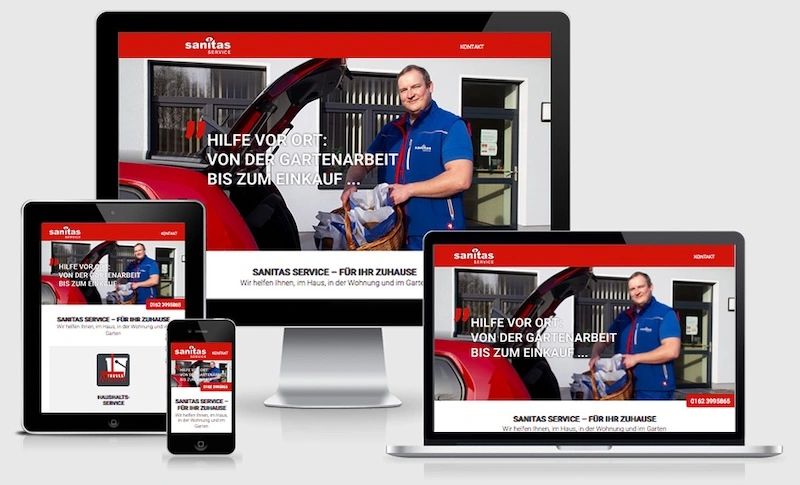 Website von Sanitas Service