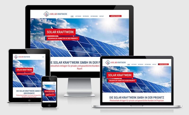 Website von Solar Kraftwerk GmbH