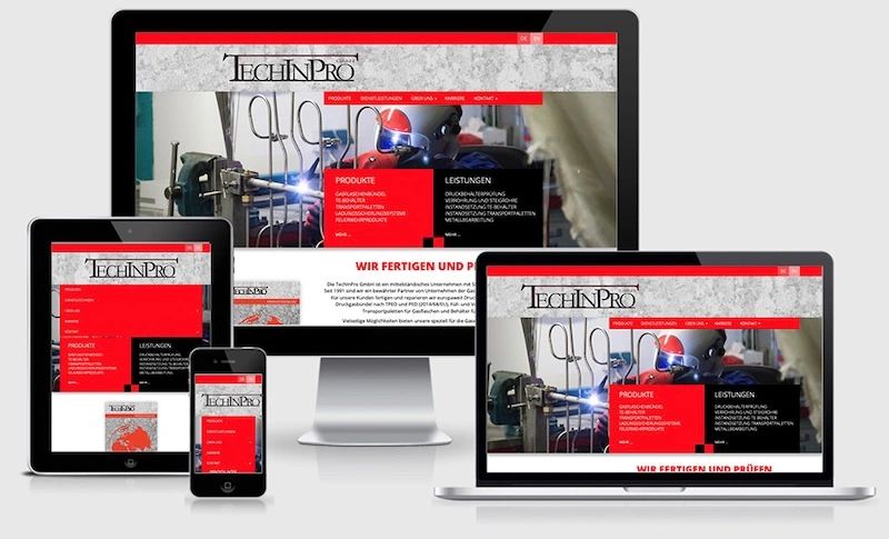 Website von TechInPro GmbH