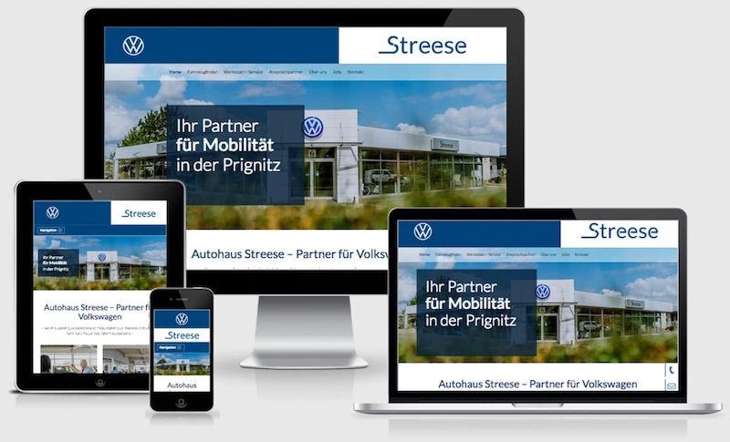 Website von Autohaus Streese