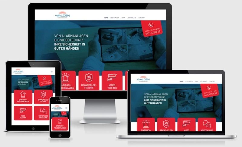 Website von Walden - Sicherheits- & Kommunikationstechnik