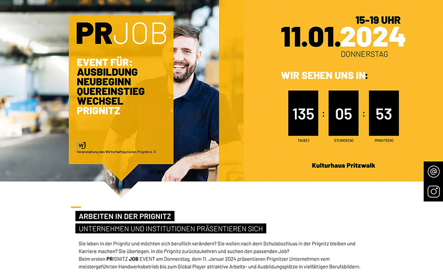 gerade fertig: Prignitz Job