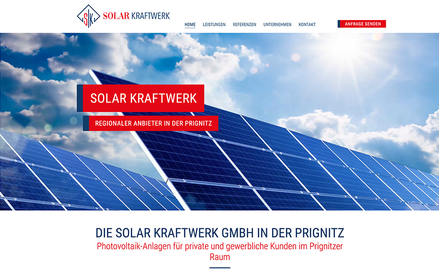 gerade fertig: Solar Kraftwerk