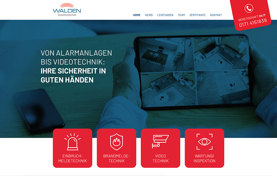 gerade fertig: Walden Sicherheit